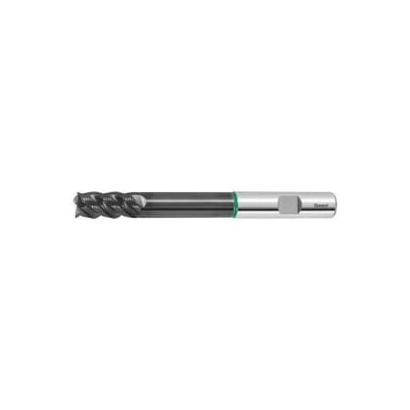 Garant Solid Carbide Roughing End Mill, Coolant Through, for Stainless Steels, TiAlN Coated, 10 mm 205718 10